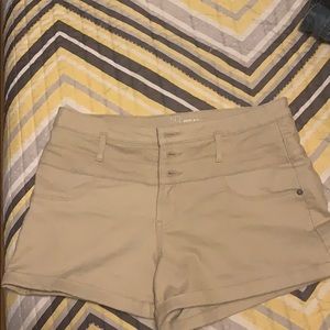 No boundaries tan high waisted shorts